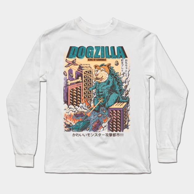 DOGZILLA Long Sleeve T-Shirt by kimikodesign